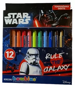 KREDKI GRUBE BAMBINO 12 SZT. STAR WARS + TEMP. - Przybory szkolne - miniaturka - grafika 1
