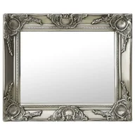 Lustra - vidaXL Lustro ścienne w stylu barokowym 50x40 cm srebrne - Lustro ścienne - Lustro ścienne - Lustro prostokątne - Lustro prostokątne - miniaturka - grafika 1