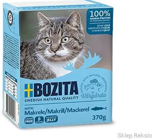 BOZITA Kawałki w galaretce z makrelą 370g - Mokra karma dla kotów - miniaturka - grafika 1
