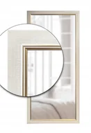 Lustra - Lustro 120x40 w kremowej złotej ramie jak tkanina odpornej na wilgoć u50 - miniaturka - grafika 1