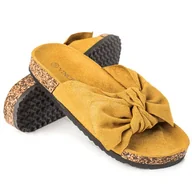 Klapki i japonki damskie - Wygodne casualowe klapki Vinceza żółte - miniaturka - grafika 1