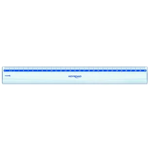 Linijka KEYROAD plastikowa 30cm transparentna - Linijki, ekierki - miniaturka - grafika 1