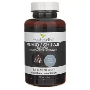 Medverita Medverita Mumio / Shilajit ekstrakt 20% kwasów fulwowych - 120 kapsułek MED311 - Witaminy i minerały - miniaturka - grafika 2