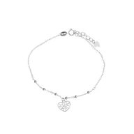 Bransoletki - Srebrna bransoletka 925 Ażurowe Serce - miniaturka - grafika 1