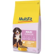 Sucha karma dla psów - MultiFit sucha karma dla psa Junior, Maxi, z drobiem i ryżem 12 kg - miniaturka - grafika 1