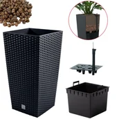 Donice - Doniczka DRTS225 + wkład, nawadniacz, keramzyt 1l Zestaw - miniaturka - grafika 1