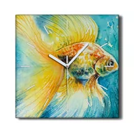 Zegary - Zegar canvas ścienny nowoczesny 30x30 Złota rybka, Coloray - miniaturka - grafika 1