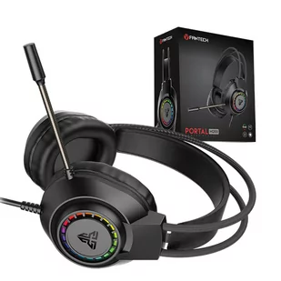 FANTECH Słuchawki przewodowe PORTAL HQ55 RGB LED Podświetlenie Mikrofon - Słuchawki - miniaturka - grafika 1