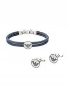 Bransolety męskie - EMPORIO ARMANI Bransoletka męska + SPINKI - miniaturka - grafika 1