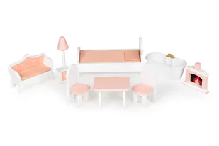 Duży domek dla lalek z kompletem mebelków ECOTOYS - Domki dla lalek - miniaturka - grafika 10