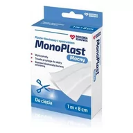 Apteczki i materiały opatrunkowe - SILESIAN PHARMA Monoplast plaster tkaninowy z opatrunkiem 1m x 8cm - miniaturka - grafika 1