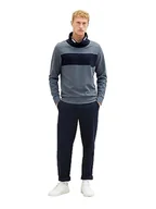 Bluzy męskie - TOM TAILOR Bluza męska, 32437 - Dusty Dark Teal Spacedye, XXL - miniaturka - grafika 1