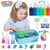 Zabawki sensoryczne - Magiczna Zabawka Wodna Żelowe Figurki Kreatywny Zestaw Diy Dla Dzieci Wedka - miniaturka - grafika 1
