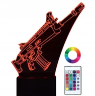 Lampy stojące - Lampka Nocna LED 3D Led Karabin Scar Pistolet Broń - miniaturka - grafika 1