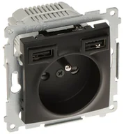 Gniazdka elektryczne - GNIAZDO POJEDYNCZE Z ZASILACZEM USB DGZ1ZUSB2AA.01/49-SIMON54 Premium 230��V 16��A - miniaturka - grafika 1