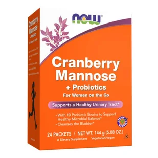 Now Foods Cranberry Mannose + Probiotics TT001773 - Suplementy naturalne - miniaturka - grafika 1