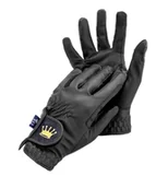 Rękawiczki jeździeckie - Rękawiczki EQ.QUEEN Bali czarne, rozmiar: XL - miniaturka - grafika 1