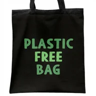 Torby i wózki na zakupy - Torba bawełniana czarna na zakupy Eco Ekologia Przyroda Prezent - miniaturka - grafika 1