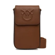 Etui i futerały do telefonów - Torebka na telefon PINKO Phone Case Utility AI 25-26 PCPL 105355 A29Q Brązowy - miniaturka - grafika 1