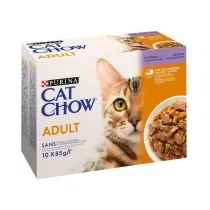 Purina Cat Chow Jagnięcina i zielona fasolka saszetki 10x85g - Mokra karma dla kotów - miniaturka - grafika 1