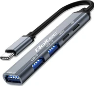 Huby USB - HUB USB Qoltec HUB adapter USB-C 3.1 5w1 USB-C PD USB-C 2x USB 2.0 USB 3.0 - miniaturka - grafika 1