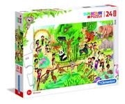 Puzzle - Clementoni Puzzle 24 elementy MAXI Zoo - miniaturka - grafika 1