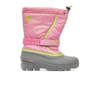 Śniegowce damskie - Buty Sorel YOUTH FLURRY DTV, śniegowce różowe dziecięce 1855251691 38 - miniaturka - grafika 1