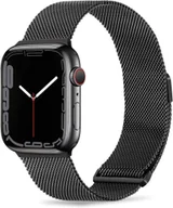 Akcesoria do smartwatchy - PASEK DO ZEGARKA APPLE WATCH 1/2/3/4/5/6/7/8/9/SE 38/40/41mm CZARNY STAL - miniaturka - grafika 1
