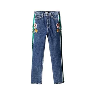 Spodnie damskie - Desigual jeansy damskie, niebieski, 40 - grafika 1