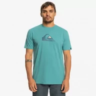 Koszulki sportowe męskie - Męski t-shirt z nadrukiem QUIKSILVER Comp Logo  - morski - miniaturka - grafika 1