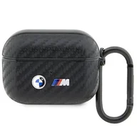 Akcesoria do słuchawek - Oryginalne Etui APPLE AIRPODS PRO BMW Carbon Double Metal Logo (BMAPWMPUCA2) czarne - miniaturka - grafika 1