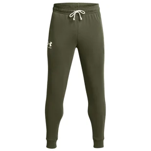 Męskie spodnie dresowe Under Armour Rival Terry Jogger Rozmiar: XXL / Kolor: ciemnozielony - Spodnie sportowe męskie - miniaturka - grafika 1