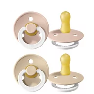 Smoczki uspokajające - BIBS Smoczek Uspokajający z Organicznego Kauczuku, 0m+ Blush Night + Vanilia Night, 2 szt. - miniaturka - grafika 1