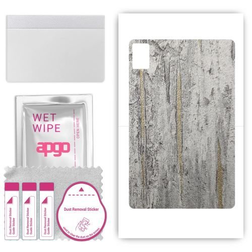 folia naklejka skórka strukturalna na TYŁ do HTC A104 - Beton Złote Paski - apgo SKINS