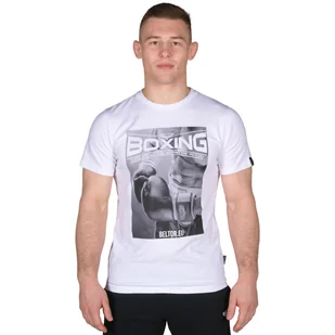 Beltor Koszulka Męska Boxing 01 T-shirt Sportowy Rozmiar L Bawełna Biała - Koszulki męskie - miniaturka - grafika 1