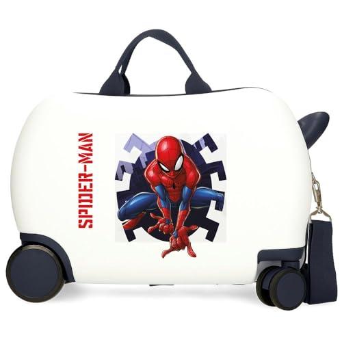 Joumma Marvel Spiderman Attack Walizka dziecięca Biały 45x31x20 cms Sztywny ABS 24,6L 1,8 kg 2 Koła Bagaż Ręczny, Biały, walizka dziecięca