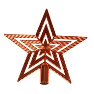 Ozdoby bożonarodzeniowe - Szpic na choinkę gwiazda połysk, wys. 20 cm, czerwony - miniaturka - grafika 1