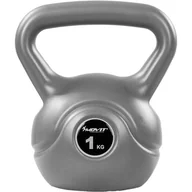 Kettlebell - MOVIT Kettlebell Hantle szare - 1 kg - miniaturka - grafika 1