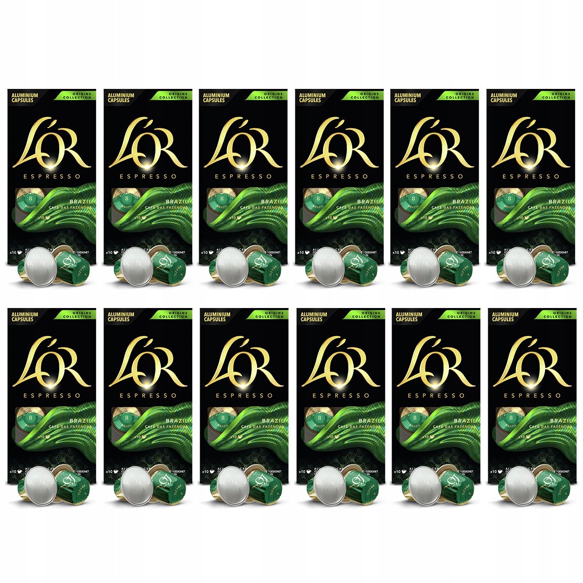 Kapsułki do Nespresso(r)* L'or Origins Brazil 120 kaw [12x 10 szt.]