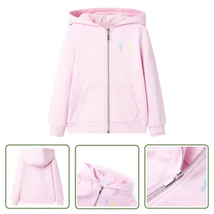 Bluza dziecięca z kapturem - jasnoróżowa - 92 - Bluza Dziecięca - Bluzy dla dziewczynek - miniaturka - grafika 1