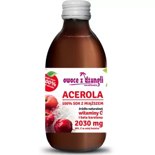 Ekologiczny Sok z Miąższem z Aceroli 250 ml - Owoce z Dżungli - Soki i napoje niegazowane - miniaturka - grafika 1