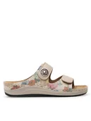 Klapki i japonki damskie - Inblu Klapki PF010100 Złoty - miniaturka - grafika 1