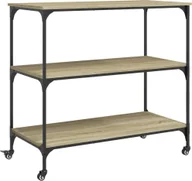 Wózki kuchenne - vidaXL Wózek kuchenny dąb sonoma 102x50x95 cm Materiał drewnopochodny - miniaturka - grafika 1