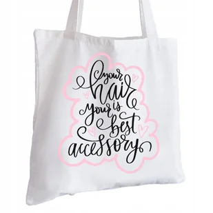 Torba Bawełniana biała dla Fryzjerki Na Prezent ekologiczna Trwały Nadruk - Torby i wózki na zakupy - miniaturka - grafika 1