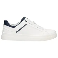 Trampki męskie - Wojas Białe Trampki Męskie Z Granatowymi Wstawkami - wojas - miniaturka - grafika 1