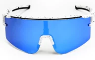 Okulary przeciwsłoneczne - YEAZ sportowe okulary przeciwsłoneczne biały/niebieski zestaw SUNTHRILL - miniaturka - grafika 1