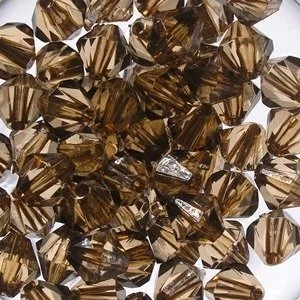 Kryształki Diamentowe Ciemny Beż 10mm 20szt - Półfabrykaty do biżuterii - miniaturka - grafika 1
