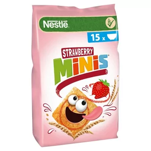 Nestlé Strawberry Minis Zbożowe kwadraciki o smaku truskawkowym 450 g - Płatki śniadaniowe i musli - miniaturka - grafika 1