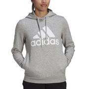 Bluzy sportowe damskie - Bluza adidas Loungewear Essentials Logo Fleece Hoodie GL0719 - szara - Adidas - miniaturka - grafika 1