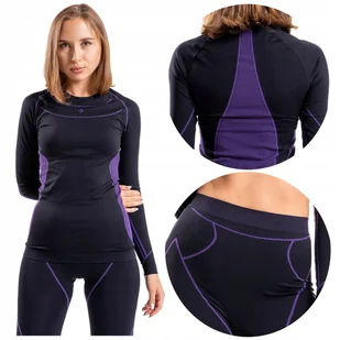 Zestaw Termoaktywny LEGGINSY KOSZULKA Bielizna TERMOAKTYWNA Bezszwowe r. M - Pozostała odzież narciarska - miniaturka - grafika 1